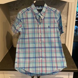 Ralph Lauren Boys Short-Sleeved Button down Shirt (Size 14/16) NWT